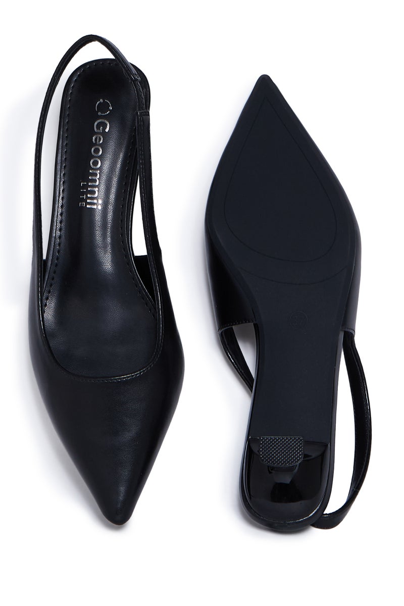 Geoomnii Low Heel Mules for Women – Comfortable Slip-On Heels for Office, Casual & Daily Wear - Image 5